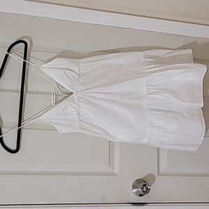 NWT White Zara Lined Babydoll Sundress